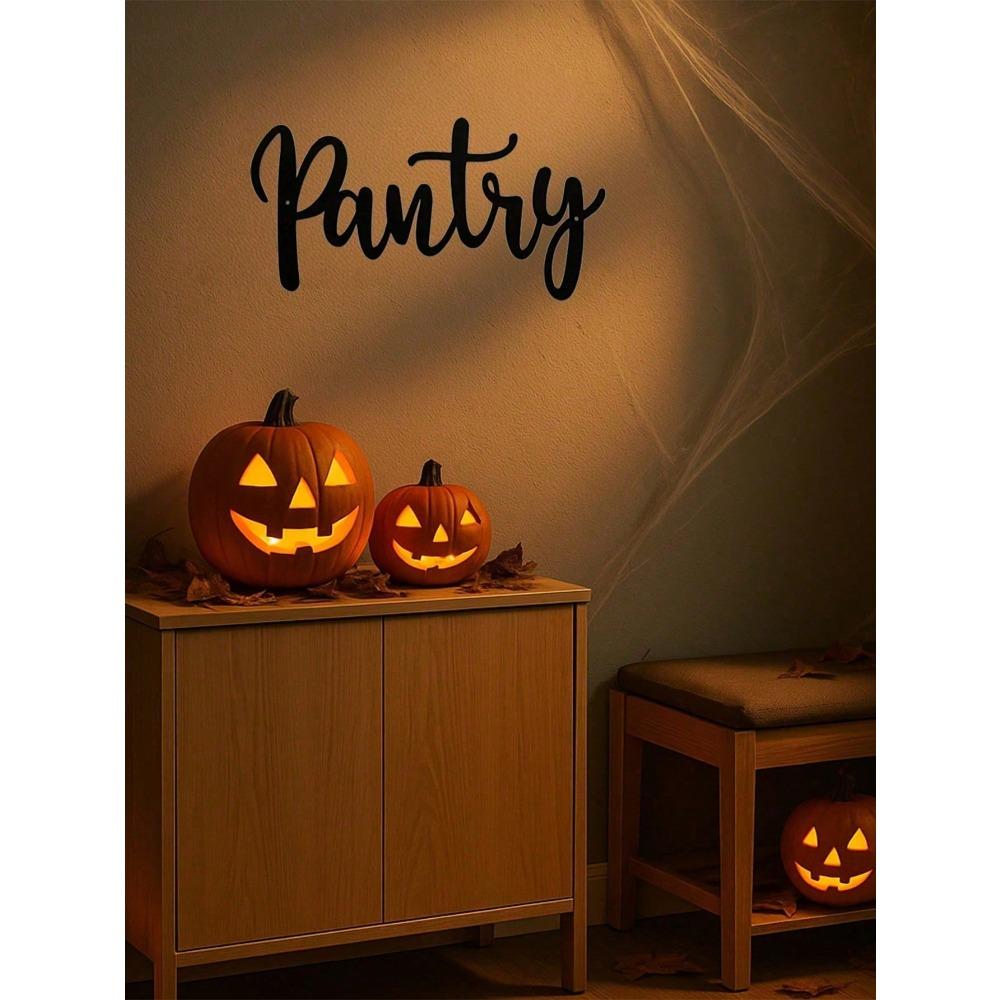 Wrought Iron Pantry Sign, Metal Wall Art for Home Kitchen Restaurant Coffee Shop, Modern Farmhouse Wall Decor, Housewarming Gift