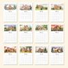 1pc, 2026 Watercolor House Theme Calendar - Cottage, 12 Different Designs, Wall Calendar, Birthday, Christmas, New Year Gift