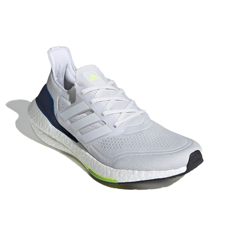 Adidas UltraBoost 21 Kryształowa Biel Unisex Trampki Białe jak chmura Słoneczny żółty FY0371