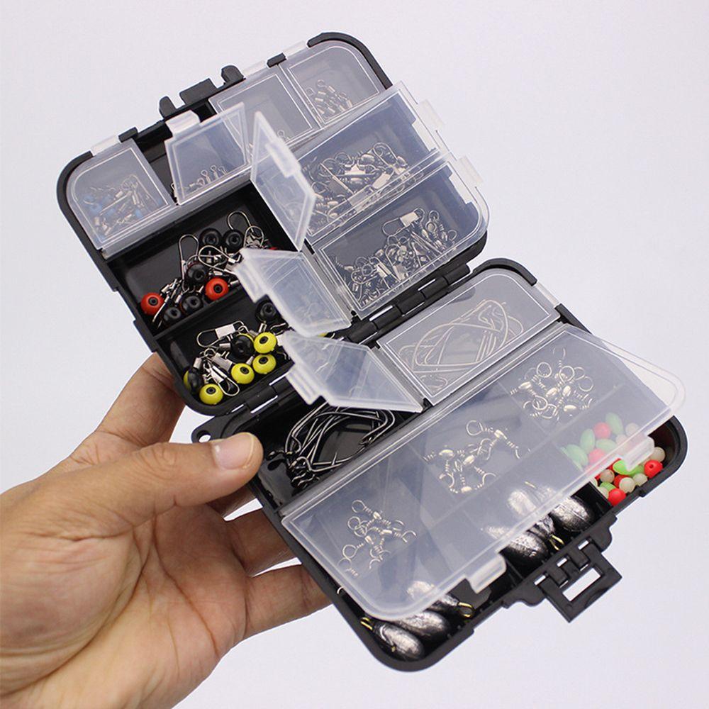 Snaps Outdoor Hooks Sinker Swivels Bead Fishing Tackle Boxes Tackle 160pcs Kit Fishing Tool