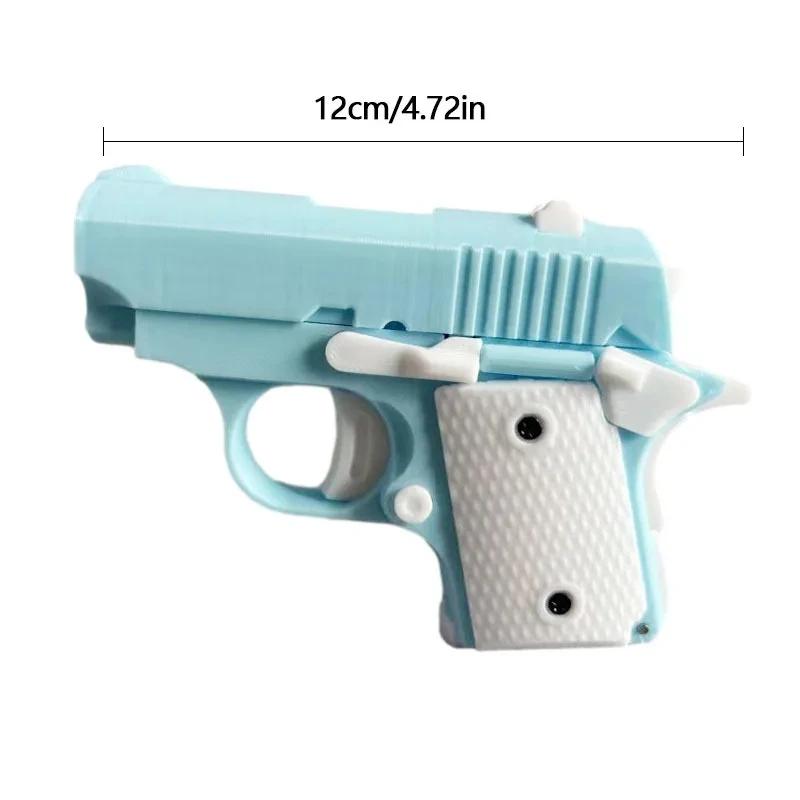 Fingertip Gyro Gun Rotating Carrot Gun 3D Gravity Mini Gravity Small Pistol Automatic Reloading Children's Reward Gift Toy