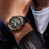 OUPINKE Men's Watch Automatic Mechanical Watch Hollow Business Waterproof Mechanical High-end Watch