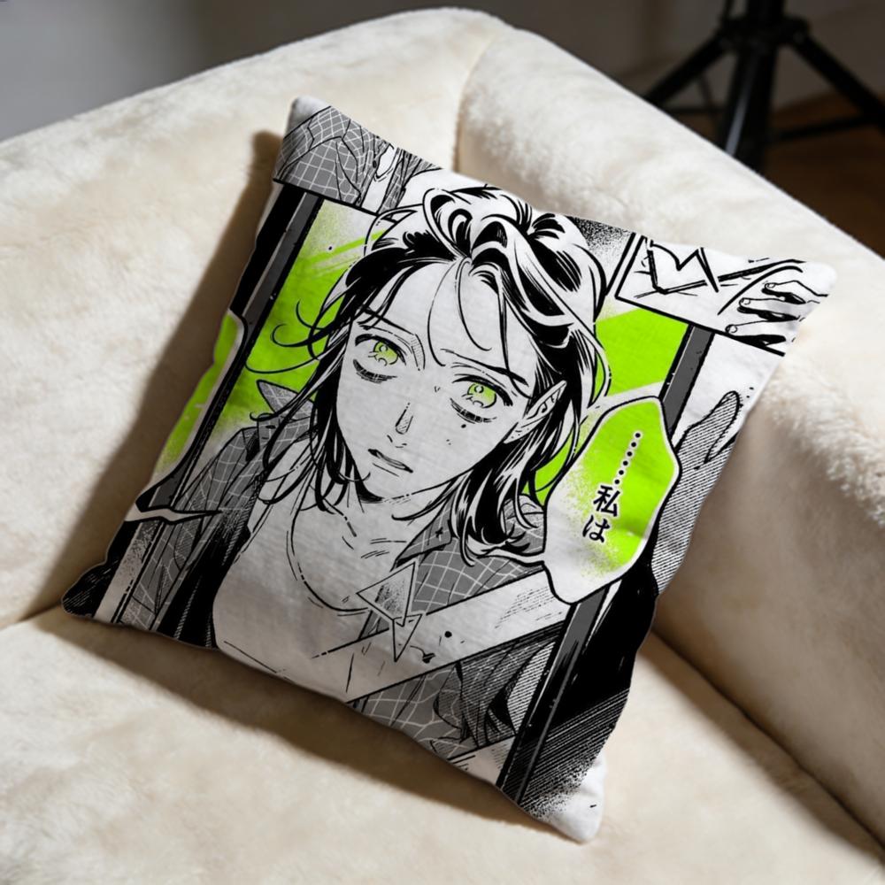 Trendy KKoga Mitsukied Cushion Cover Soft Decorative Pillow Case Suitable for Bedroom Sofa Car Travel Use