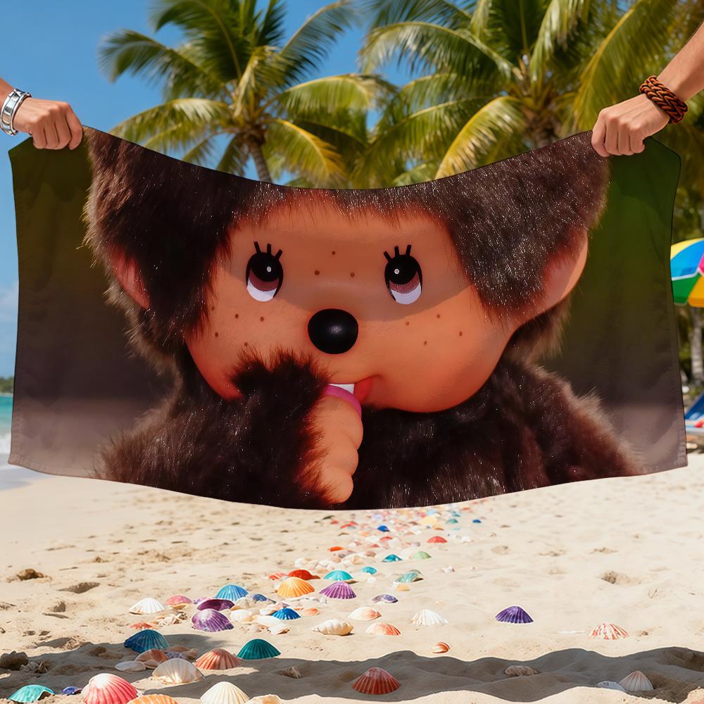 Cartoon M-Monchhichi-S Towel Beach Bath Quick-Drying Lightweight Portable Sauna Camping Swim Pool Travel