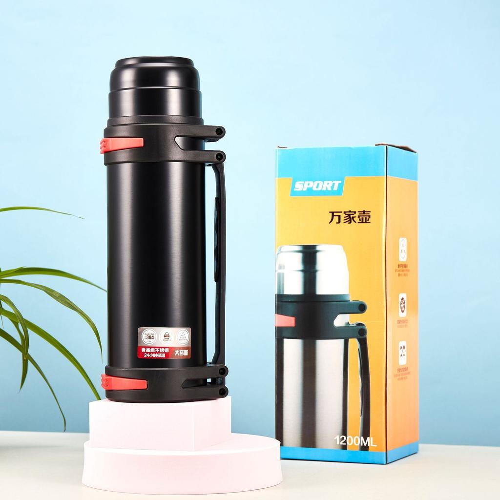 .L Thermal Insulation Pot Stainless Steel Thermos Cup Men's Household Thermos Pot Large Capacity Portable Travel Thermos Bottle