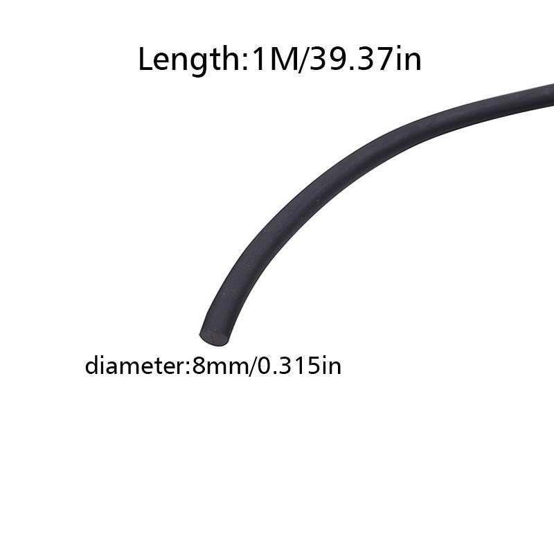 Black Rubber Strip Gaskets Round Sealing Strip Wear-Resistant Bar For Cabinet Door Seal Grease Separator 3/5/6/8/10/12/15/18mm