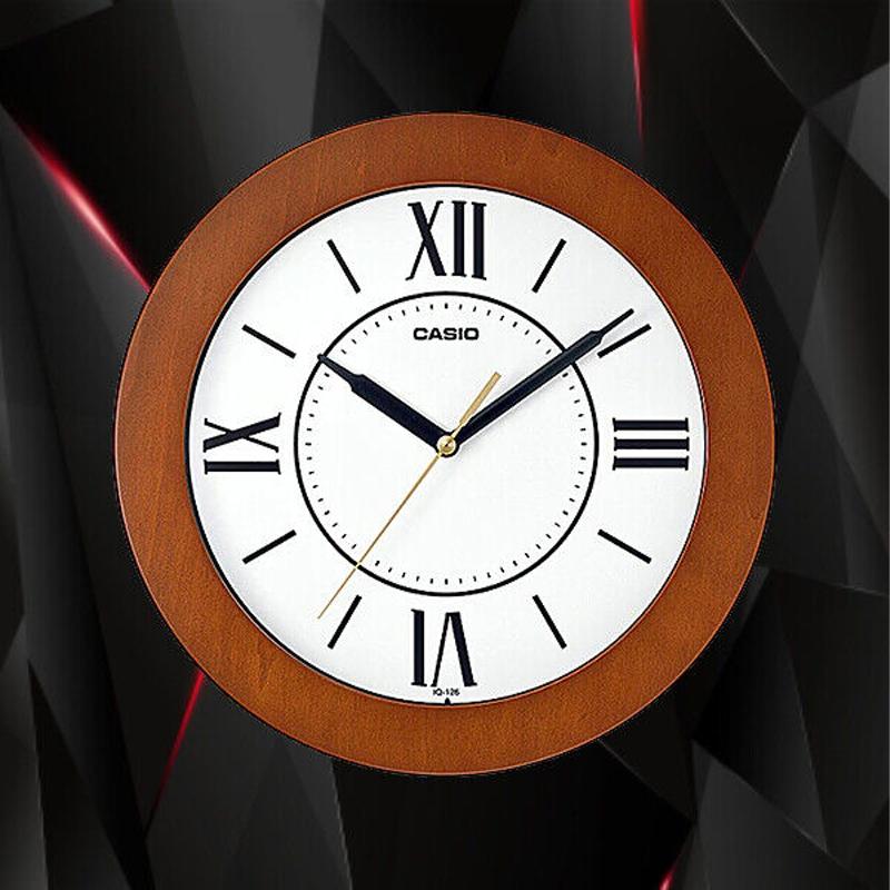 CASIO Quartz Movement Resin, Wooden Wall Clock Unisex White IQ-126-5