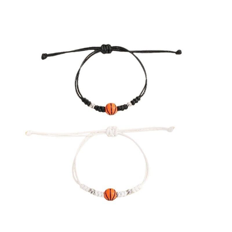 Trendy Alloy Geometric Couple Bracelet For Basketball Fans Perfect Party Gift