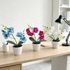Butterfly Orchid Fake Flower Plant With Plastic Base For Home Decor And Wedding Centerpieces
