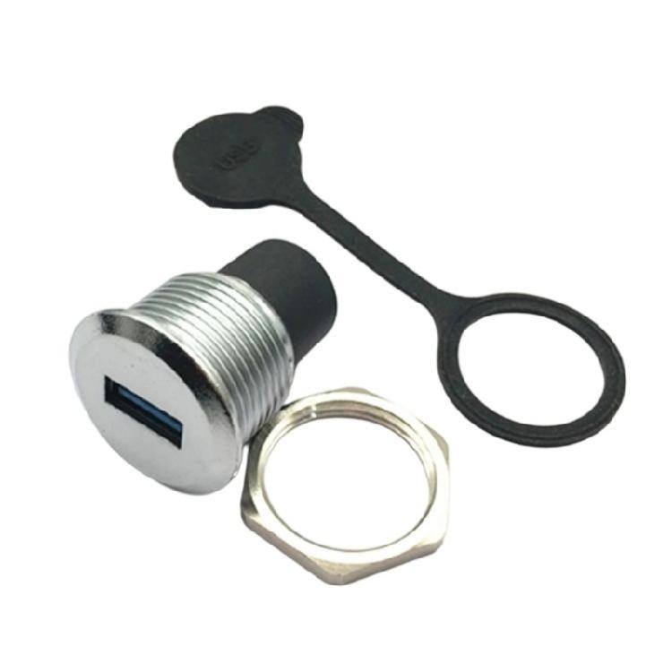 

Компактний Панельний Роз єм USB 3.0 Зворотньо Сумісний для Пристроїв USB 2.0 Енергозберігаючий Дизайн Монтажу срібний