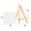 Wooden Handicrafts Mini Easel Oil Paintings Holder White Canvas Painting Tool for Children Home Decoration