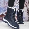 Fashion Waterproof Winter Boots Plush Women Mid-Calf Boots Cold-Proof Long Boot Outdoor Snow Boot Warm Women Shoes Botas Para Hombre