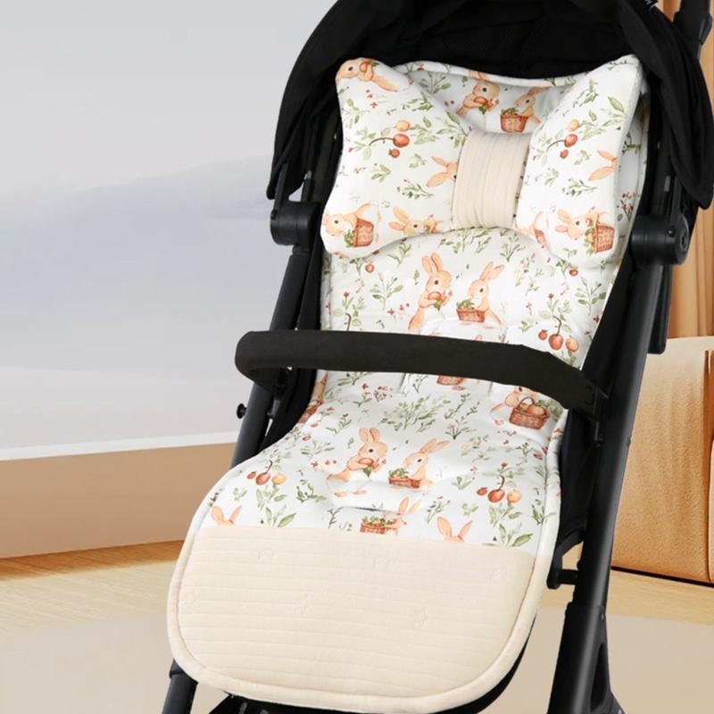 Strollers Seat Liner with Printed Pattern Pushchair Mattress Chair Pad Baby Carriers Cushion Seat Pad Infant Supply