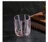 Colorful Glass Transparent Lines Threaded Cup with Rounded Mouth Coffee Milk Juice  Cup, Household Water Cup, Wine Glass