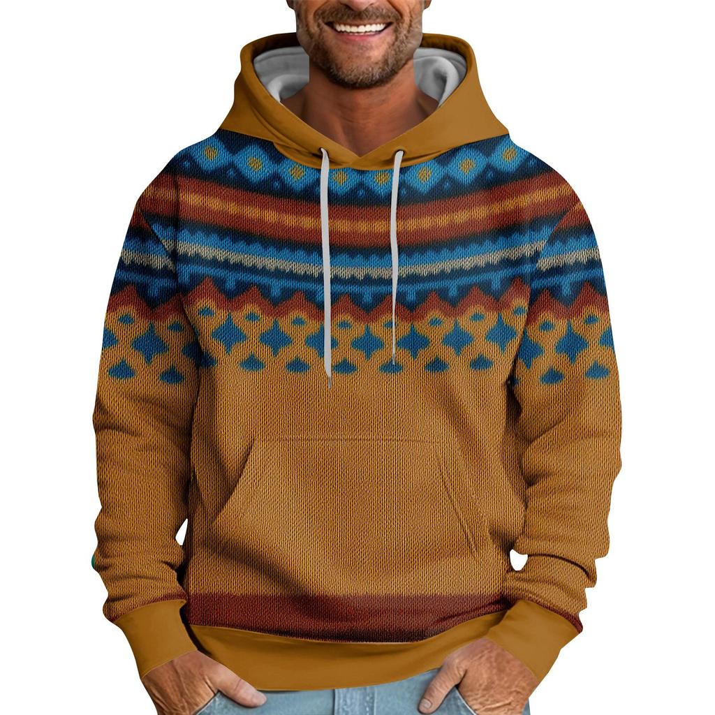 Christmas Print Loose Men's Hoodie