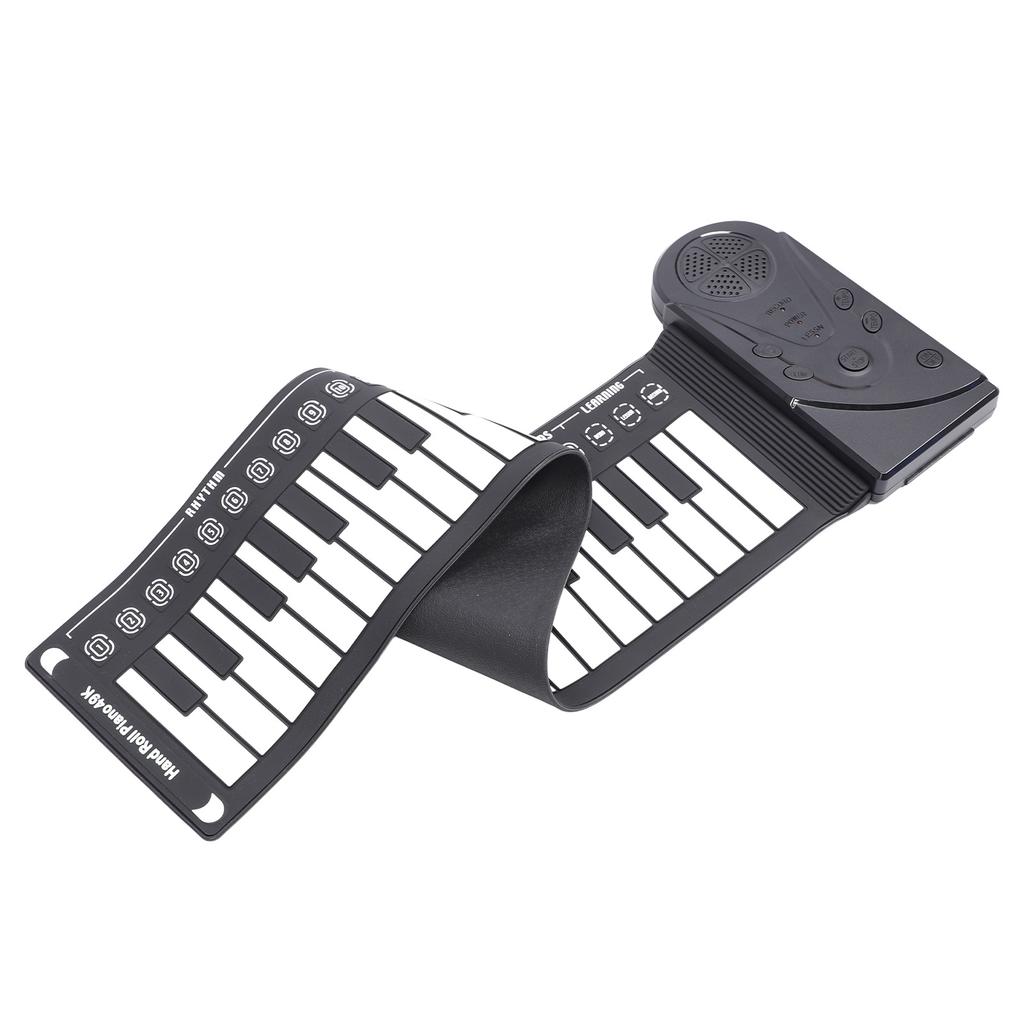Portable Piano with Speaker 49 Keys Silicone Flexible 16 Tones 10 Rhythms 16 Level Volume Control