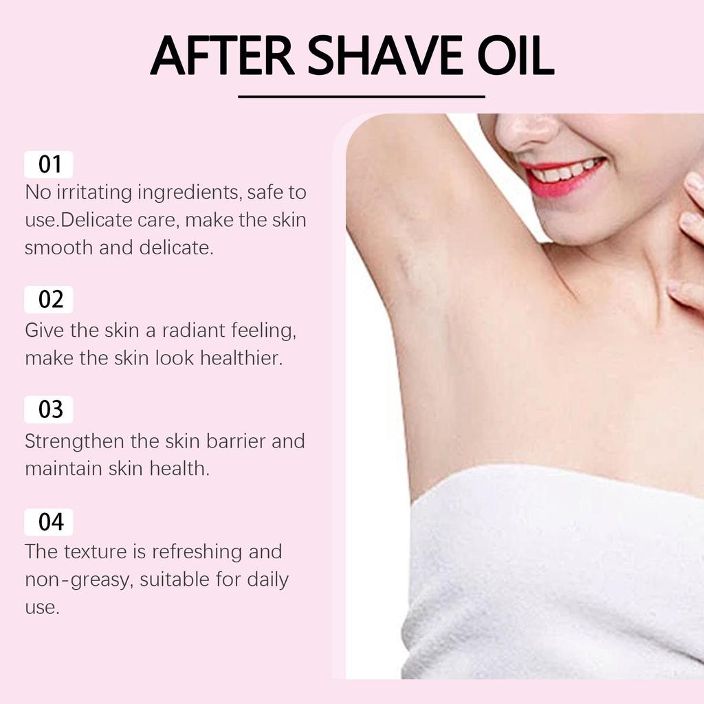 OUHOE Strawberry Scented Post-Hair Removal and Shaving Care Oil, Gentle and Moisturizing, Hydrating and Soothing, Suitable for Whole Body, 40ml