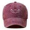 Men's baseball cap outdoor versatile casual soft top hat casual dad truck hat retro washed bat print hip-hop hat