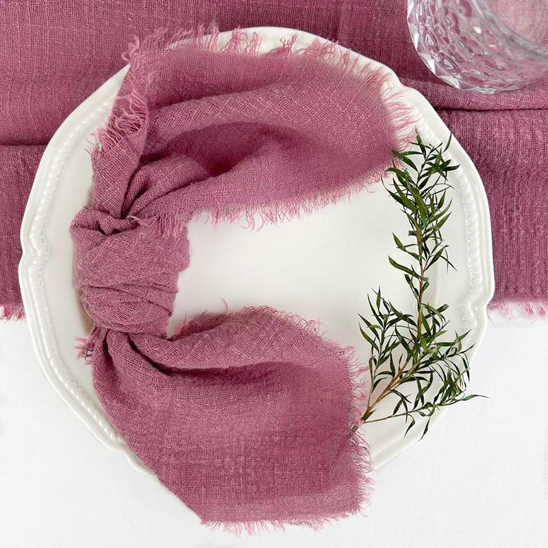 

10 шт. тканевые салфетки из хлопчатобумажной марли ретро-деревенские кухонные полотенца для столовых приборов салфетки для свадебной вечеринки украшение стола