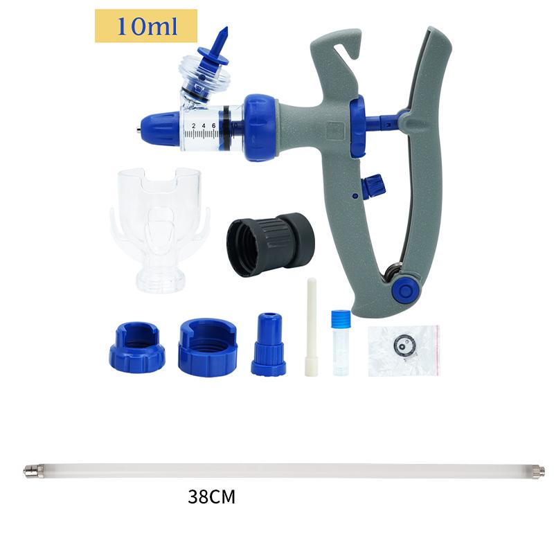 1-10Ml Veterinary Continuous Injector with Extension Tube 28Cm/38Cm Vaccine Injection Poultry Adjustable Automatic Injector