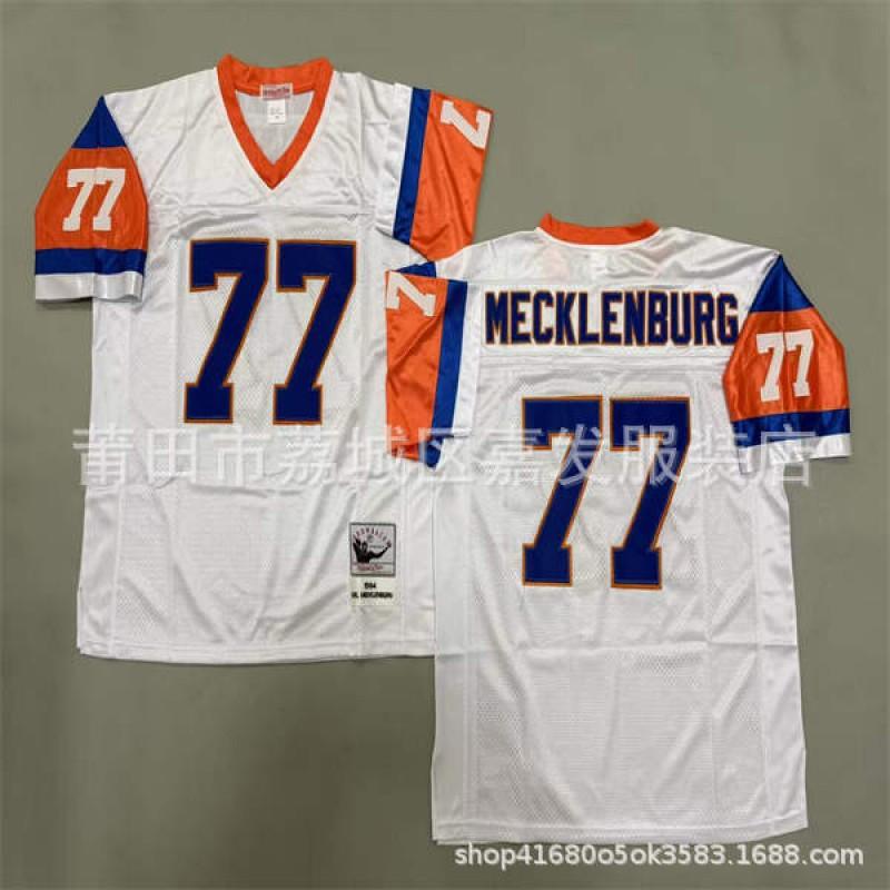 Denver Broncos Retro Football Jersey Mens Cotton Training Shirt NFL Style Rugby Sportswear