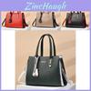 Fashionable Pu Leather Mom Tote Bag Stylish Color Block Design Versatile Medium Size Handbag With Soft Handles For Everyday Use