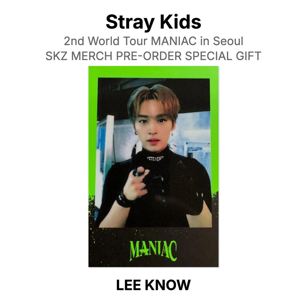 Stray Kids 2nd World Tour MANIAC in Seoul SKZ MERCH PRE-ORDER SPECIAL GIFT Official Photocard