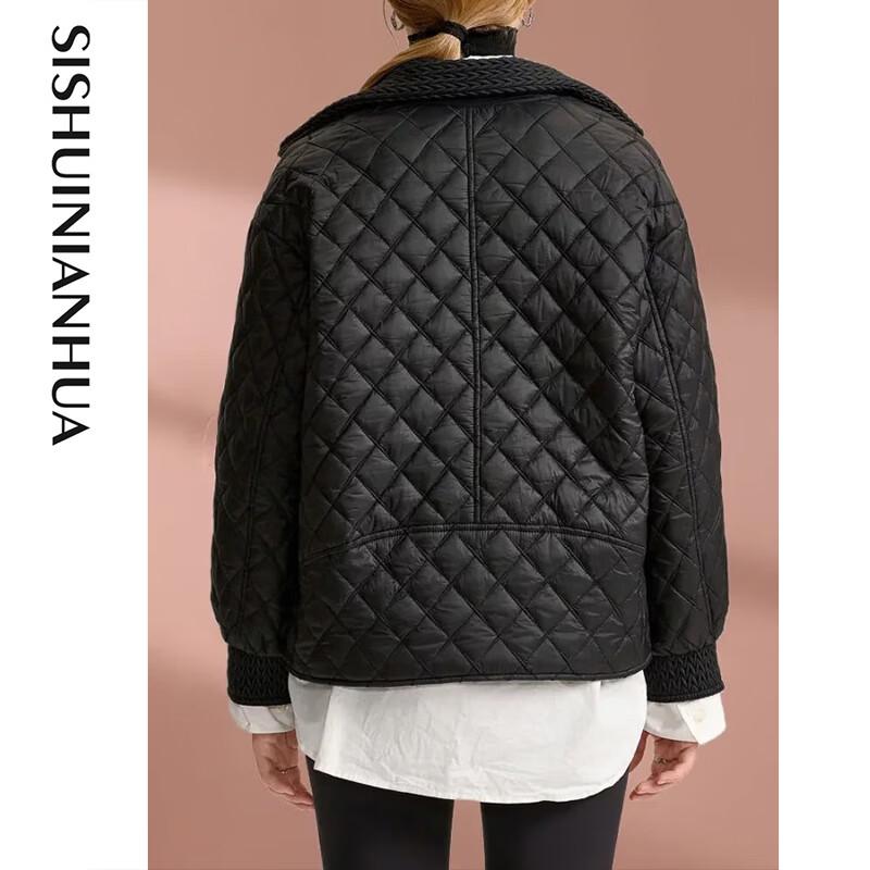 Si Shui Nian Hua Women's Elegant Long-Sleeve Padded Coat