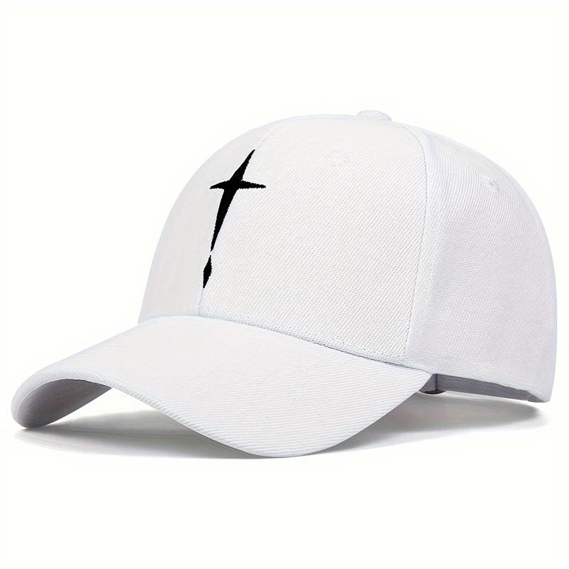 Unisex Personality Cross Embroidery Baseball Caps Spring and Autumn Outdoor Adjustable Casual Hats Sunscreen Hat Sports Cap