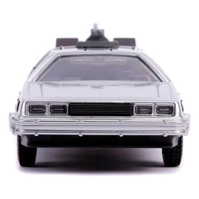 Sammler-Miniaturauto - JADA TOYS - DE LOREAN Zurück in die Zukunft II - Lenkrad - Silber - 1/32