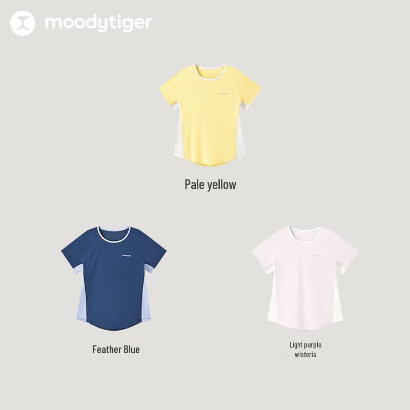 Moodytiger Girls' Summer Color-Block Sport T-Shirt