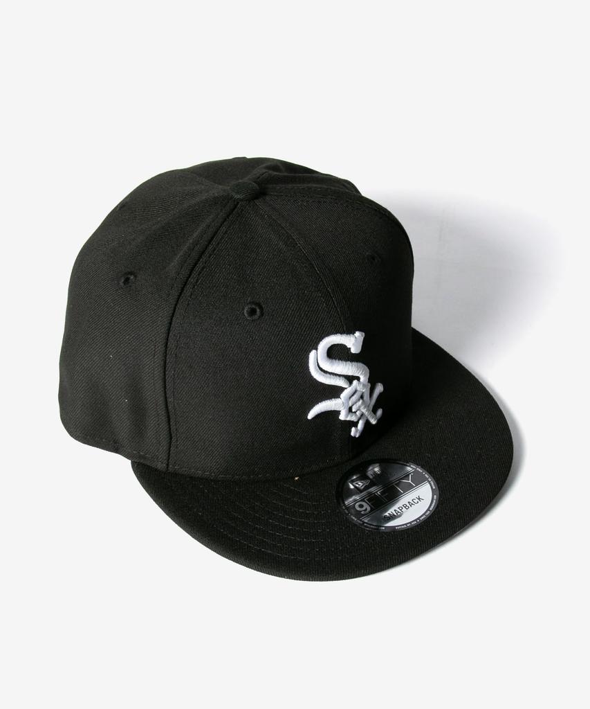 New Era 9FIFTY Black White Black x Free Size & Cap, White, [Used]