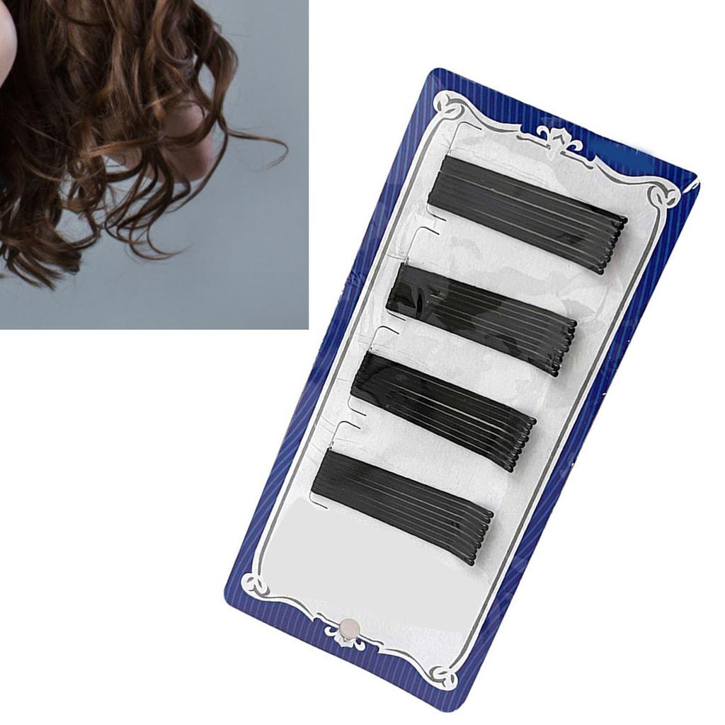 36pcs Black One Word Clip Fashionable Multi Functional Metal Black One Word Hairpin