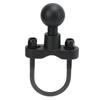 U Bolt Handlebar Mounting Base 1in Ball Head Rubber Wrapping for Bicycles Motorcycles 12.7‑36mm Bar Rail