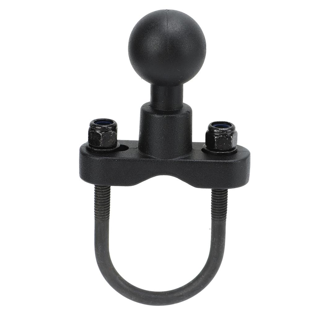 U Bolt Handlebar Mounting Base 1in Ball Head Rubber Wrapping for Bicycles Motorcycles 12.7‑36mm Bar Rail