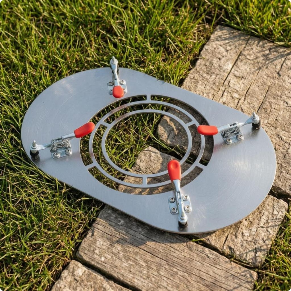 Tent Heater No-Hole Chimney Guard with Clamp Fasteners Anti-Scalding