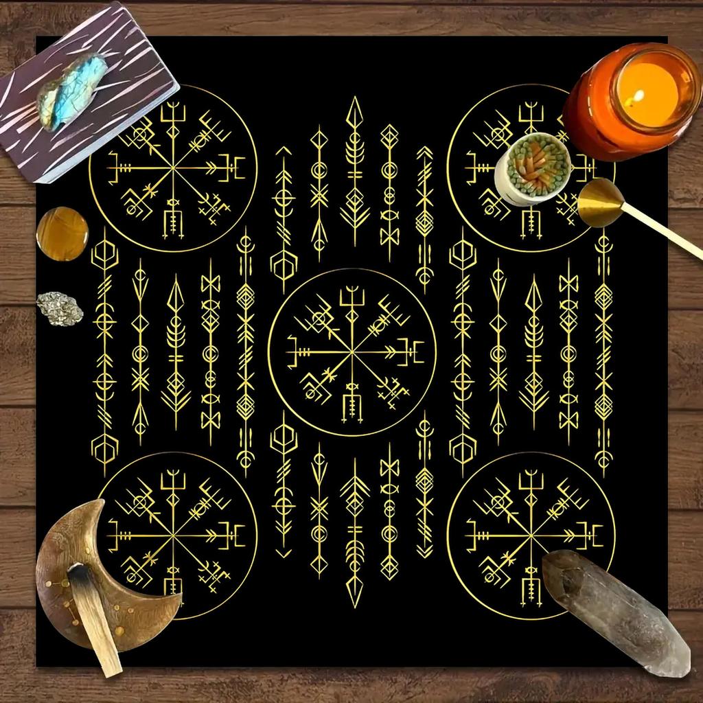 1 stuk Tarotkaart tafelkleed, mystiek runen astrologie altaarkleed, heksenhut decoratie tafelkleed, kaartspel tafelkleed
