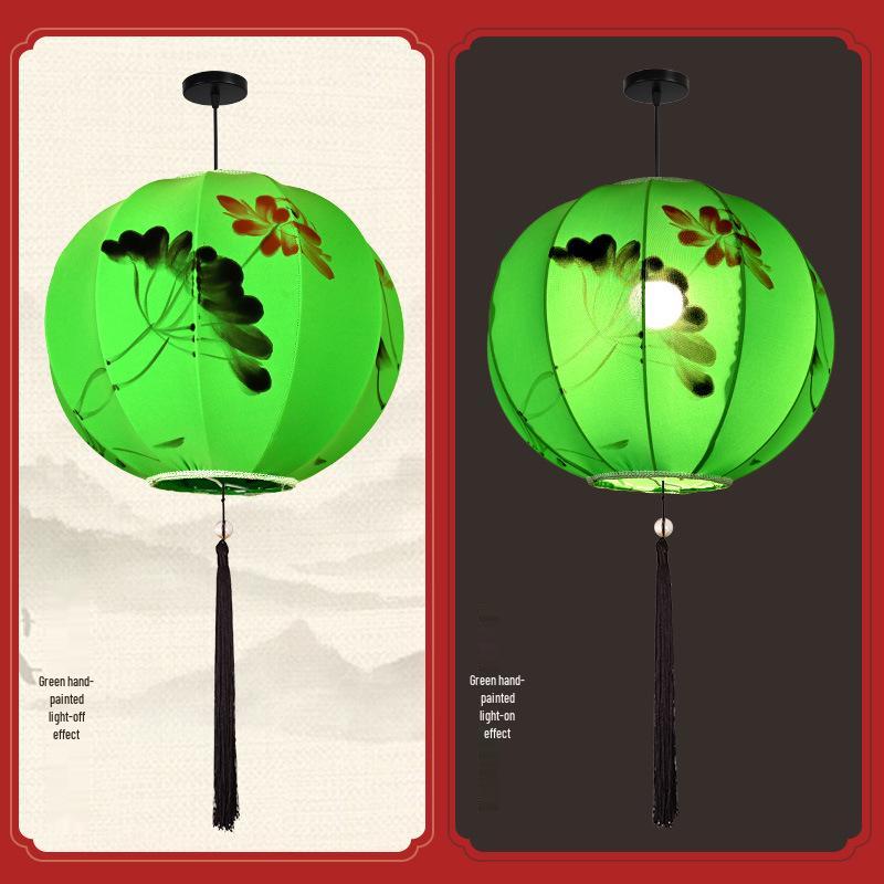 Chinese Style Outdoor Waterproof Colorful Round Lanterns for Scenic Spots and Restaurants