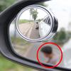 2 Pcs Car Round Frame Convex Blind Spot Mirror Wide-angle 360 Degree Adjustable Clear Rearview Auxiliary Mirror Driving