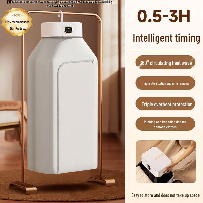 Compact Foldable Portable Clothes Dryer for Fast Drying in Dorms