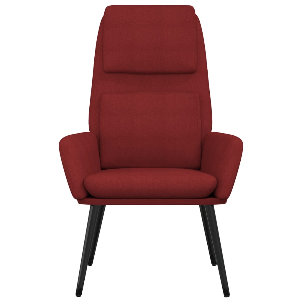 Recliner Chair Fabric Wine Red