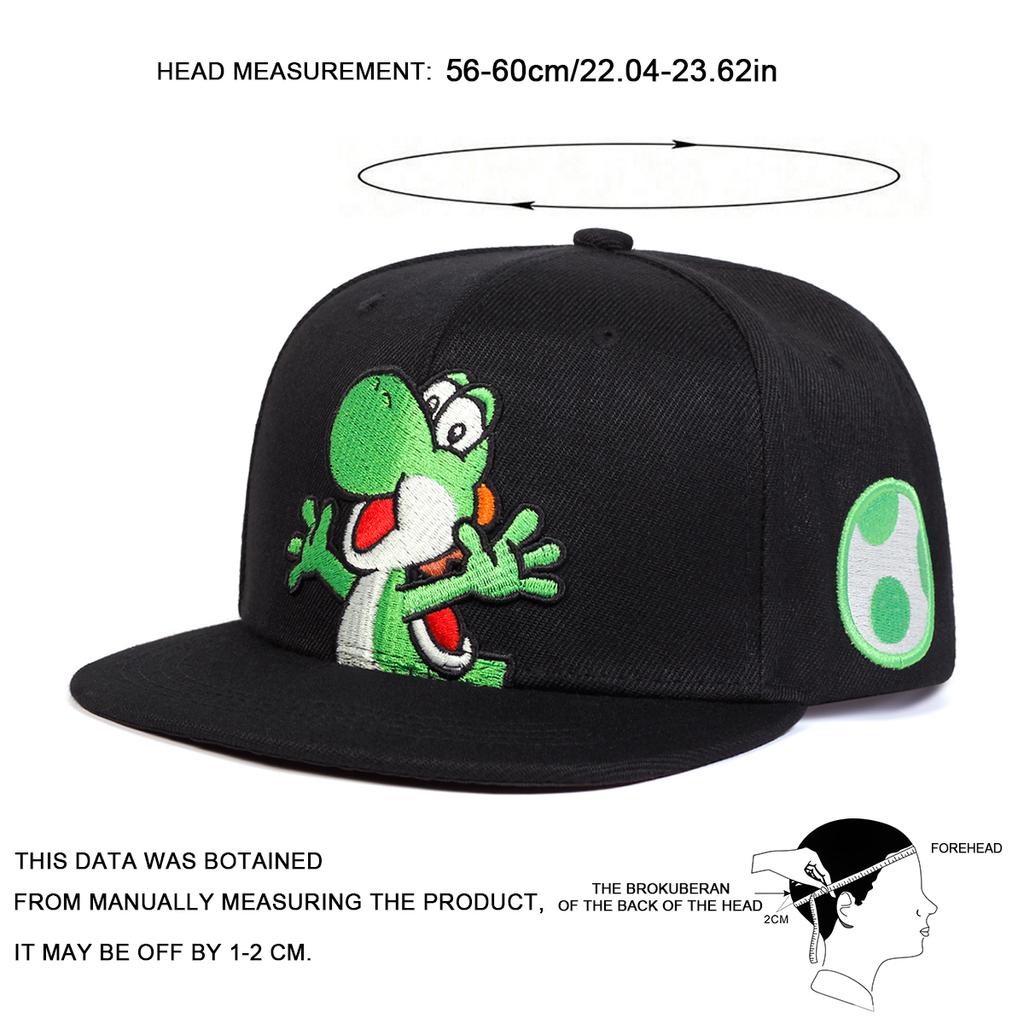 Niedliche Cartoon-Dinosaurier-Stickerei-Baseballmütze, modische Outdoor-Mütze für Männer und Frauen, flache Kappen, Punk-Hüte, Gorras