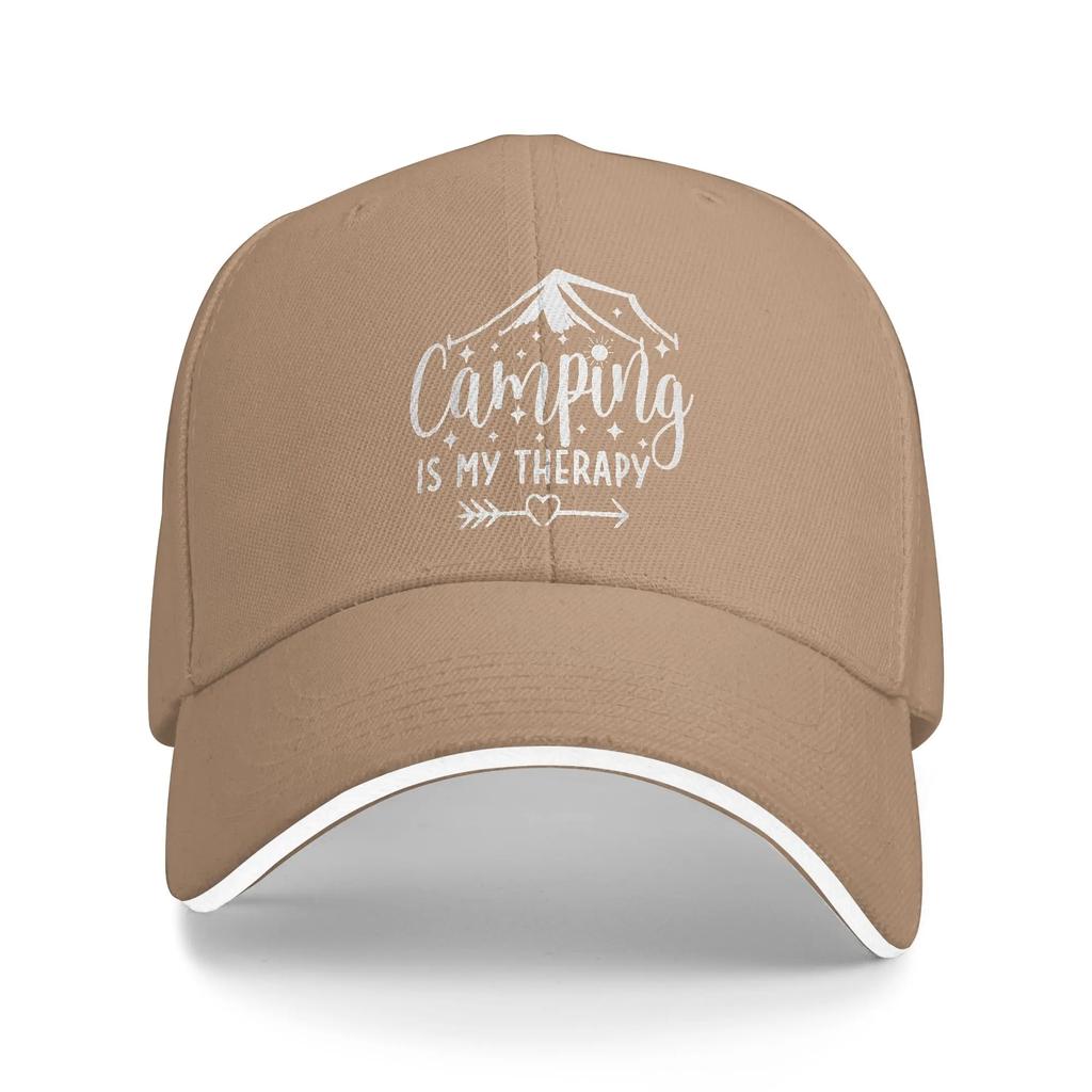 Camping is My Therapy Casual Baseball Cap Outdoor Sports Trucker Hat Summer Dropshipping Couple Women Fashion Snapback Cap
