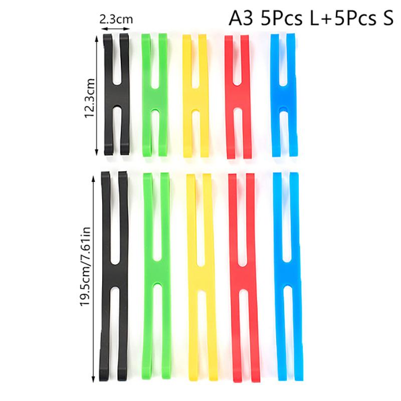 

5/10Pieces Camping Tableware Storage H-Shaped Silicone Strap Elastic Color Tie Cutlery Cross Strap Cutlery Packing Strap Camping
