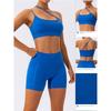 Sloping Shoulder Beauty Back Sports Underwear Women 2025 New Yoga Bra Running Outer Wear Gathered Sexy Workout Clothes Vest