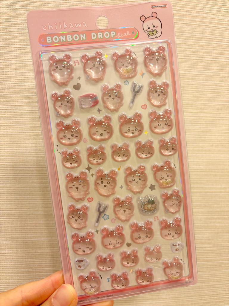 Chiikawa 3D Crystal Stickers Usagi Stereoscopic Adhesive Decal Glitter Transparent Sticker Diy Scrapbook Laptop Phone Decorative
