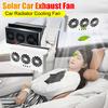 Solar Powered Car Exhaust Fan with 3 Air Outlets Car Radiator Cooling Fan USB Powered Auto Ventilation Fan for Car Exhaust Fan