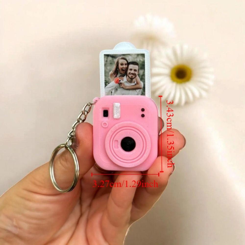 Tragbarer Mini-Kamera-Schlüsselanhänger Metall-Schlüsselring Dekorative 3D-Druck-Kamera-Anhänger Vielseitiger Leichter Taschen-Hänge-Schmuck