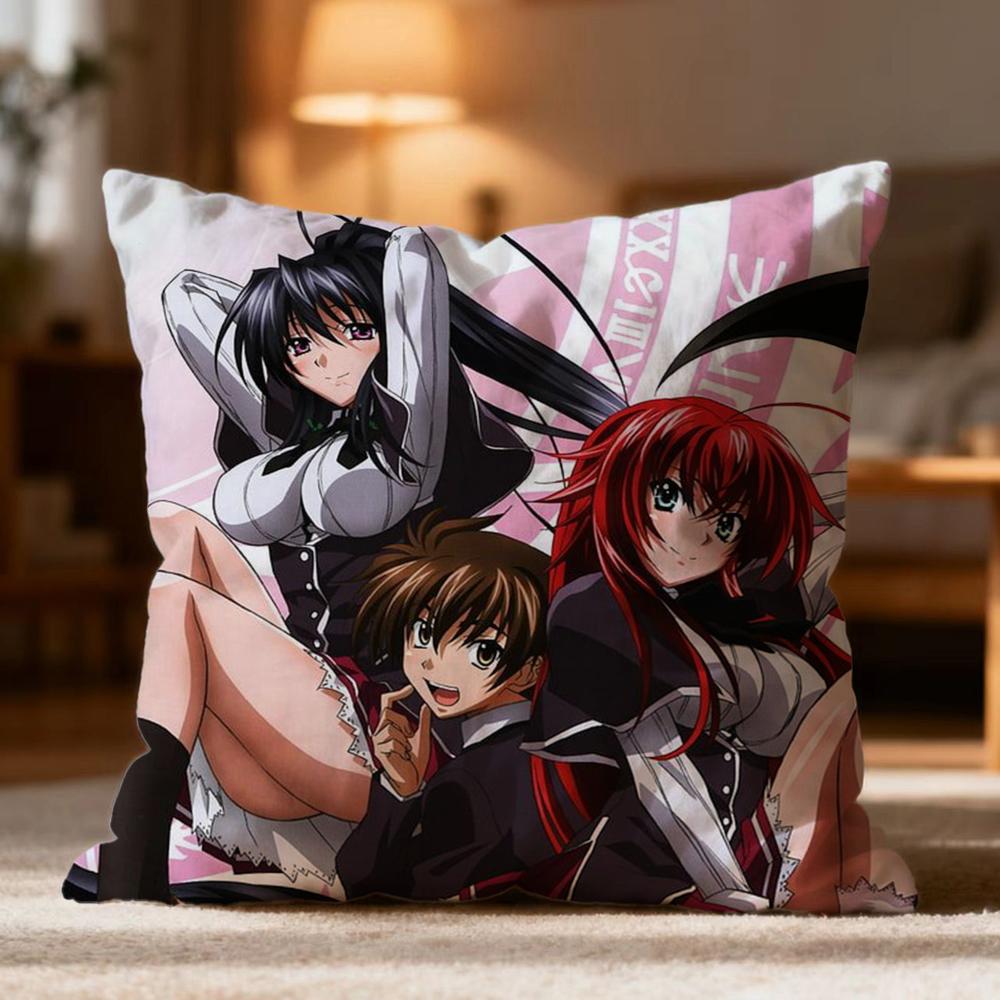 Popular H-HHigh School DxD Cushion Cover Soft Washable Pillow Case Multi-Scene for Couch Bed Travel Office Use