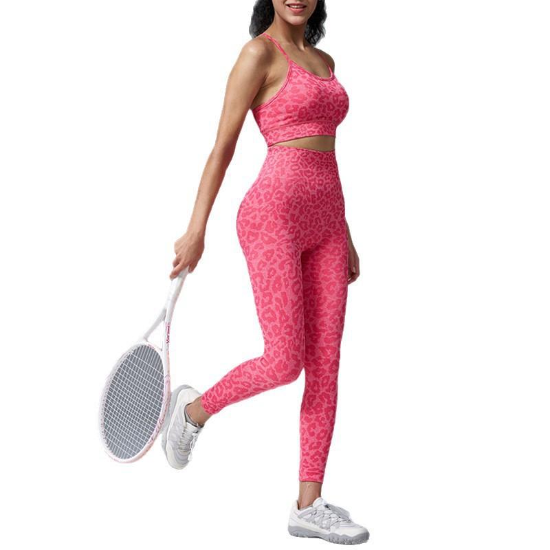 Women Seamless Yoga Set High Waist Leggings Sports Bra Workout Fitness Outfits